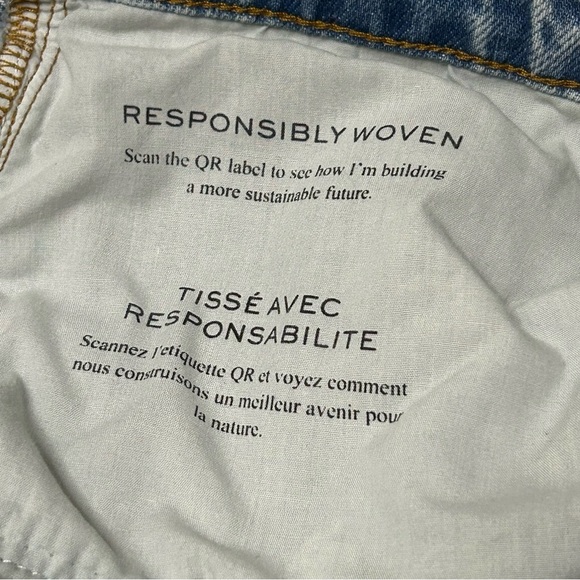 Frame Women’s Denim Blue Straight Jeans Le Slouch Casual Distressed Sz 32 - Picture 7 of 14